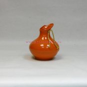 Ваза 1105278 "Листик" малая оранжевая глянец /керамика/