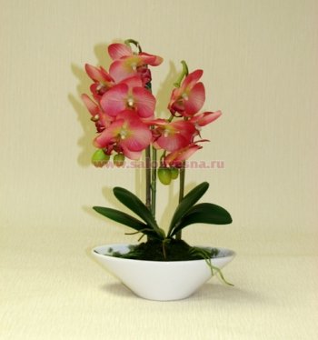 Орхидея 587050 (силикон. покрытие) 32см